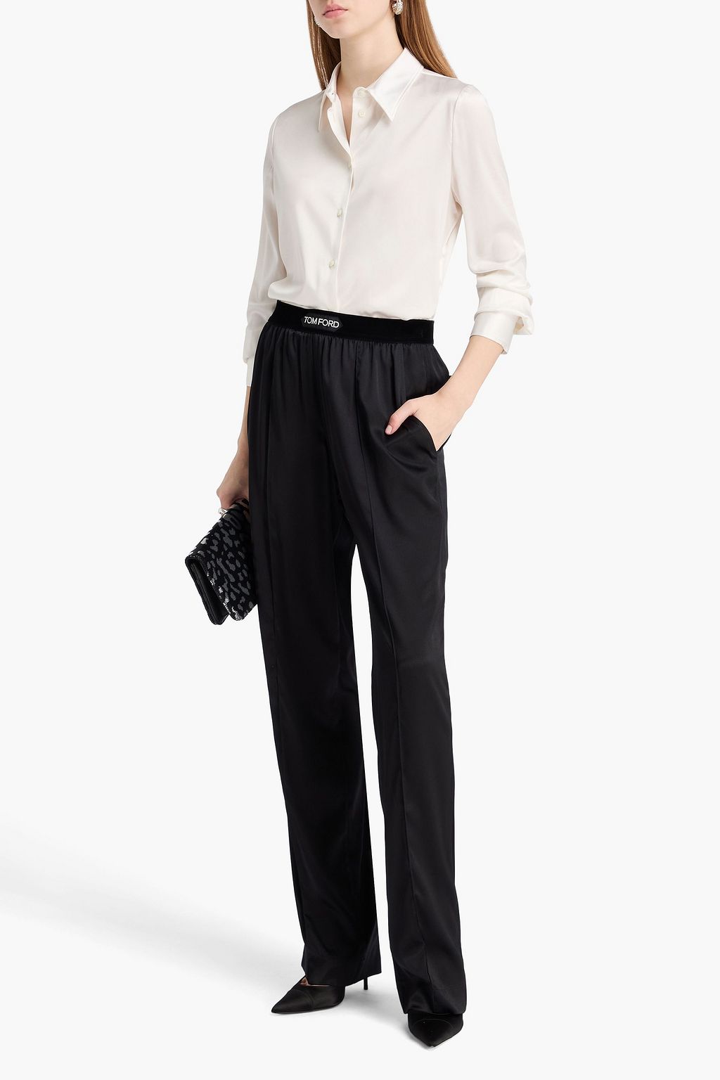 TOM FORD Stretch-silk satin shirt