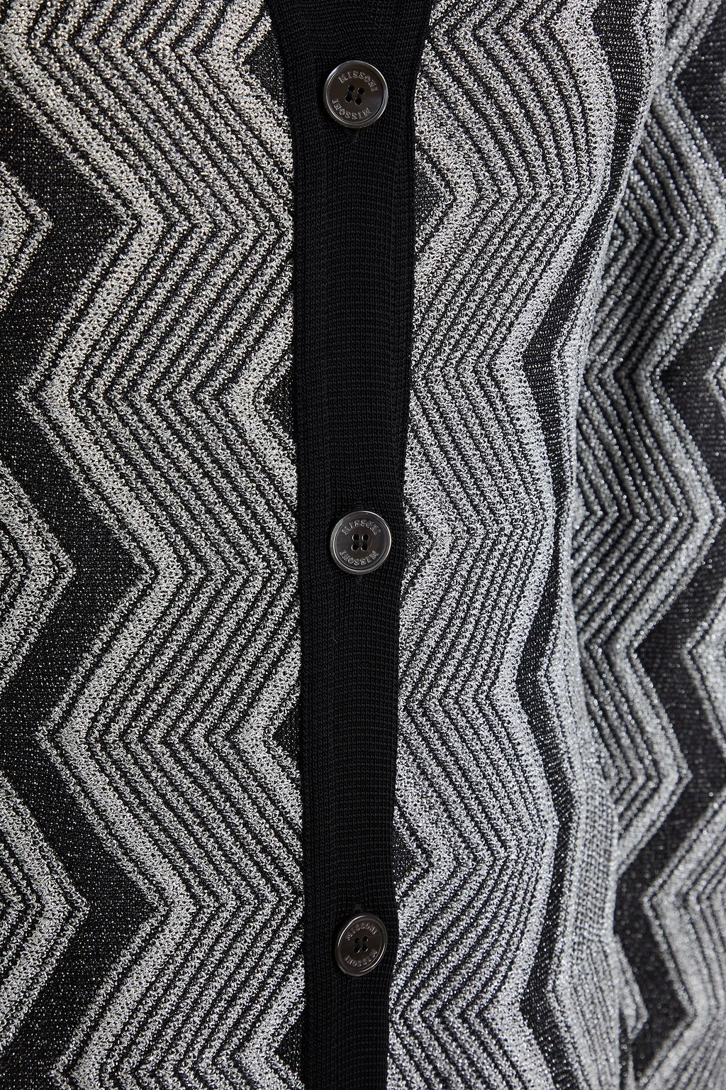 MISSONI كارديغان بحبكة كروشيه بلون معدني