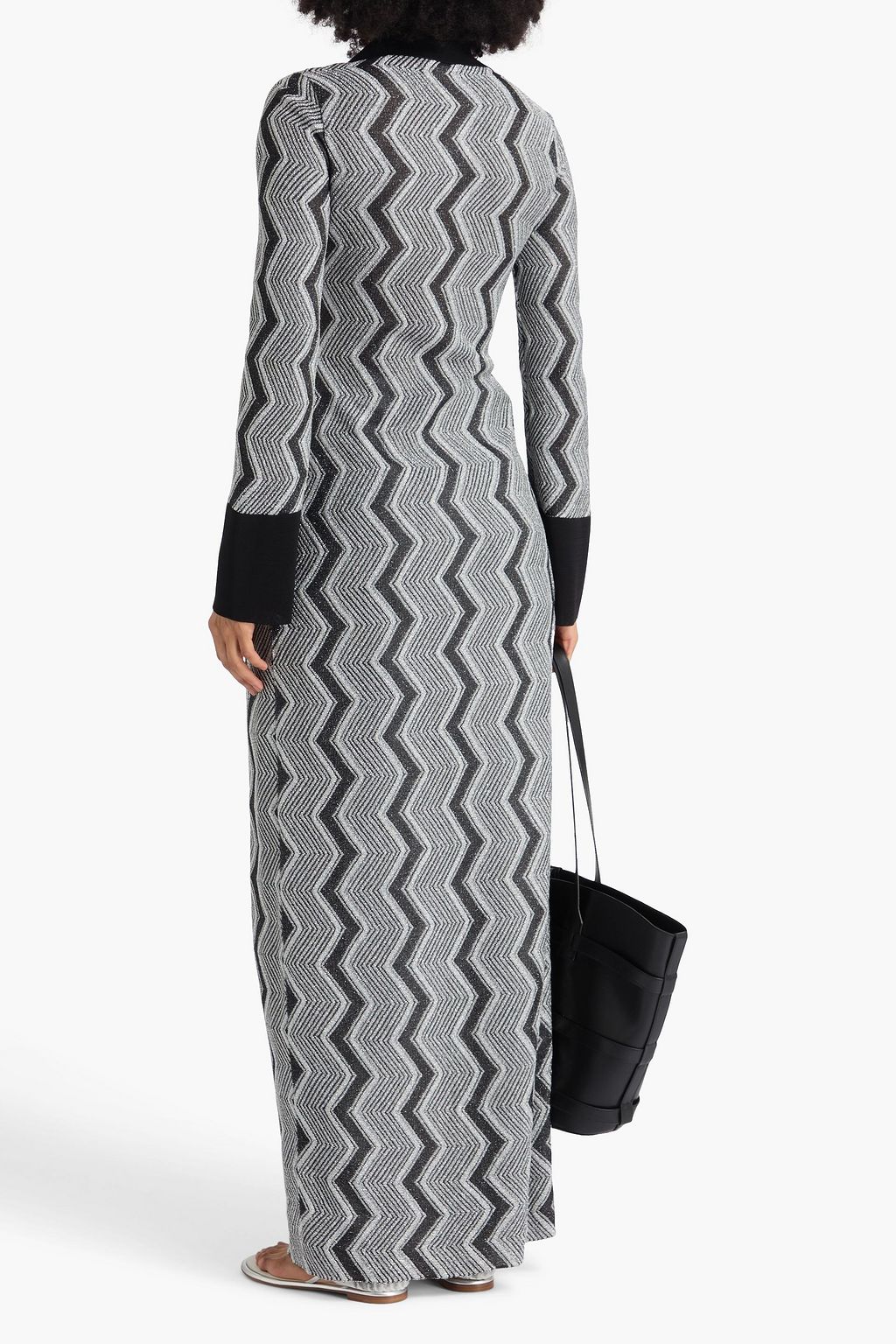 MISSONI كارديغان بحبكة كروشيه بلون معدني