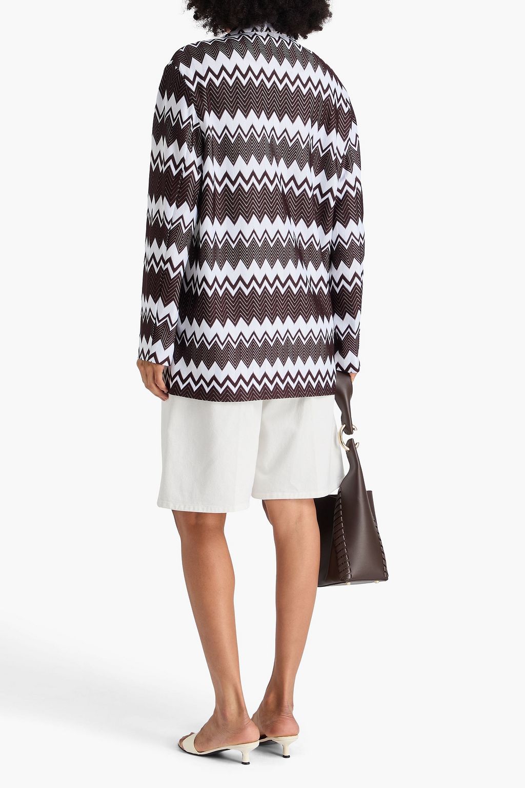 MISSONI بليزر بحبكة كروشيه بصفين من الأزرار