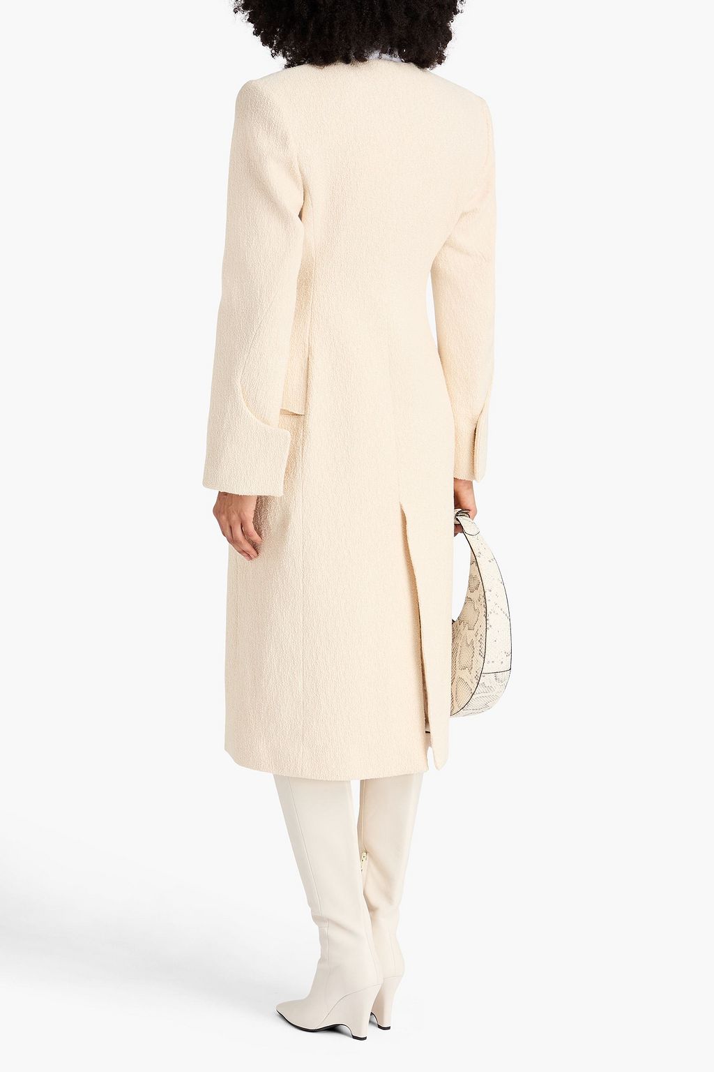 JACQUEMUS Cotton-blend bouclé-tweed midi dress