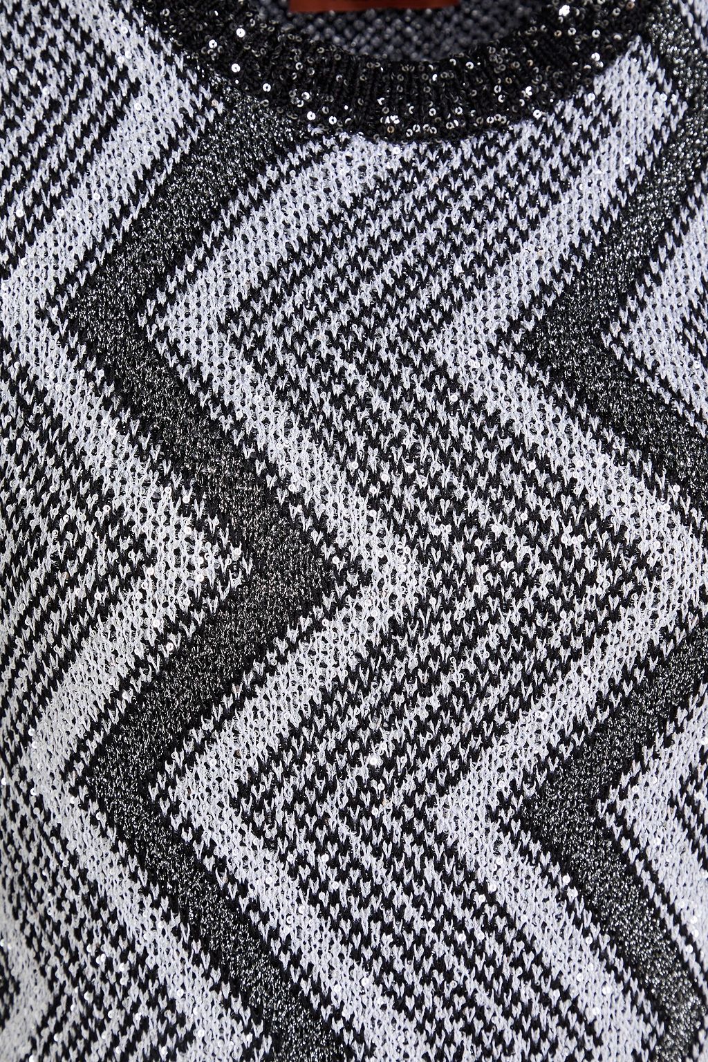 MISSONI かぎ針編みニット ベスト スパンコール付き メタリック