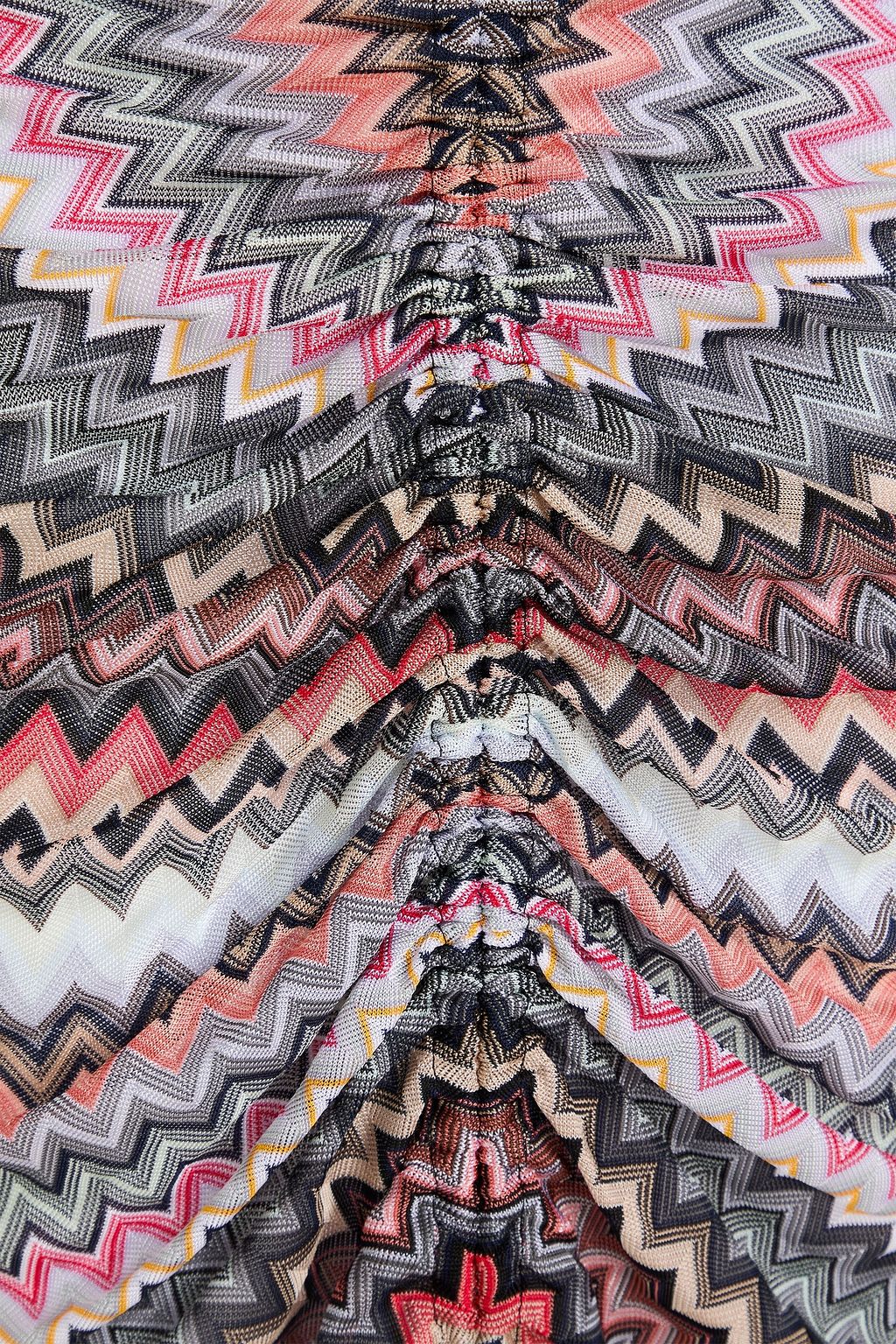 MISSONI تنورة من مزيج من القطن بحبكة كروشيه بتأثير مزموم