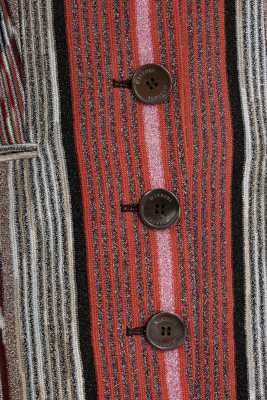 MISSONI かぎ針編みニット ブレザー メタリック スペースダイ