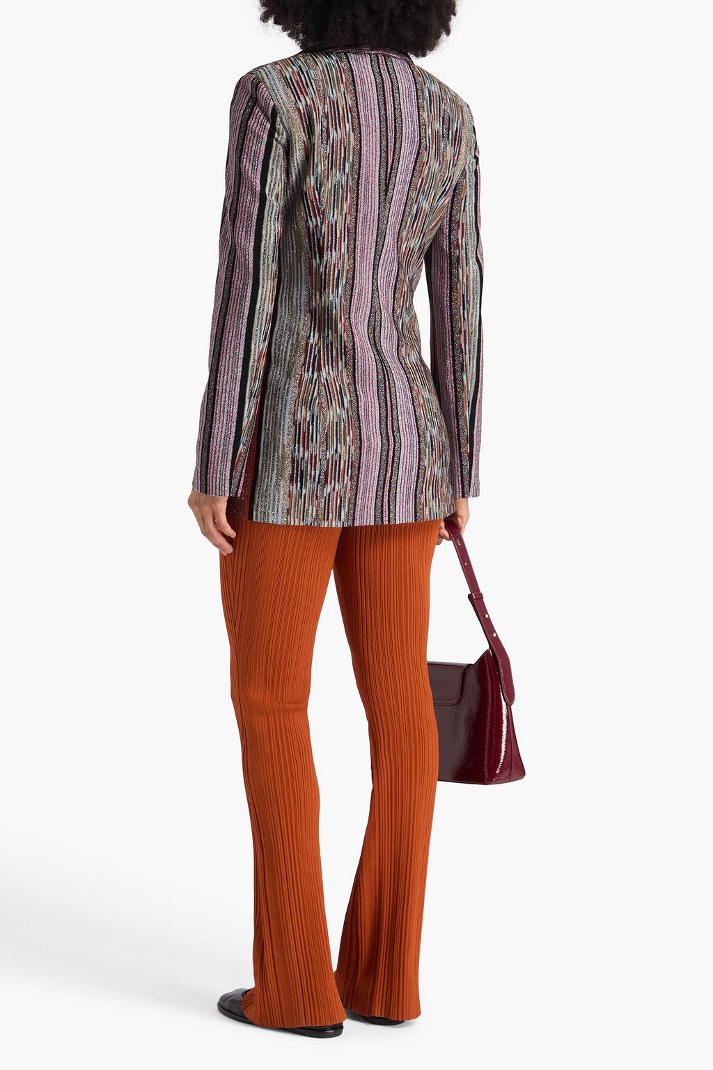 MISSONI かぎ針編みニット ブレザー メタリック スペースダイ