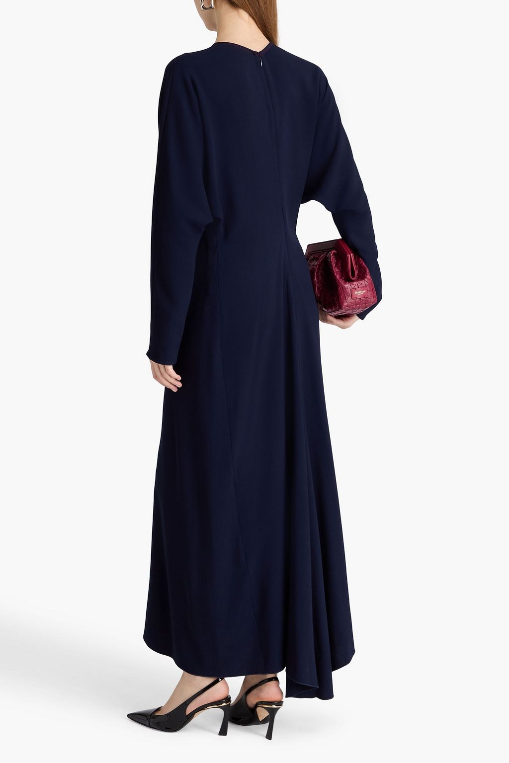 VICTORIA BECKHAM クレープ マキシワンピース プリーツ入り