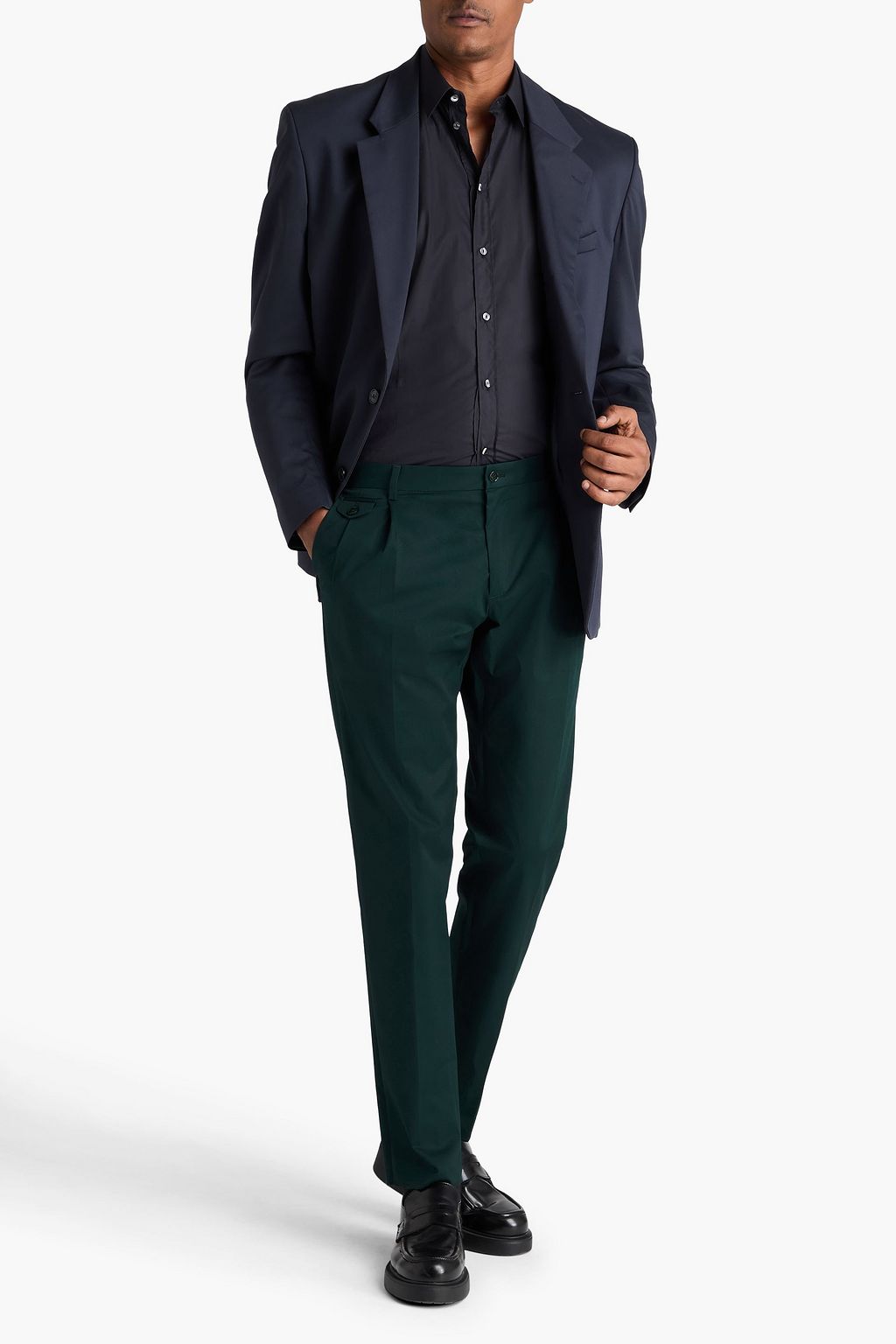DOLCE&GABBANA Tapered stretch-cotton chinos