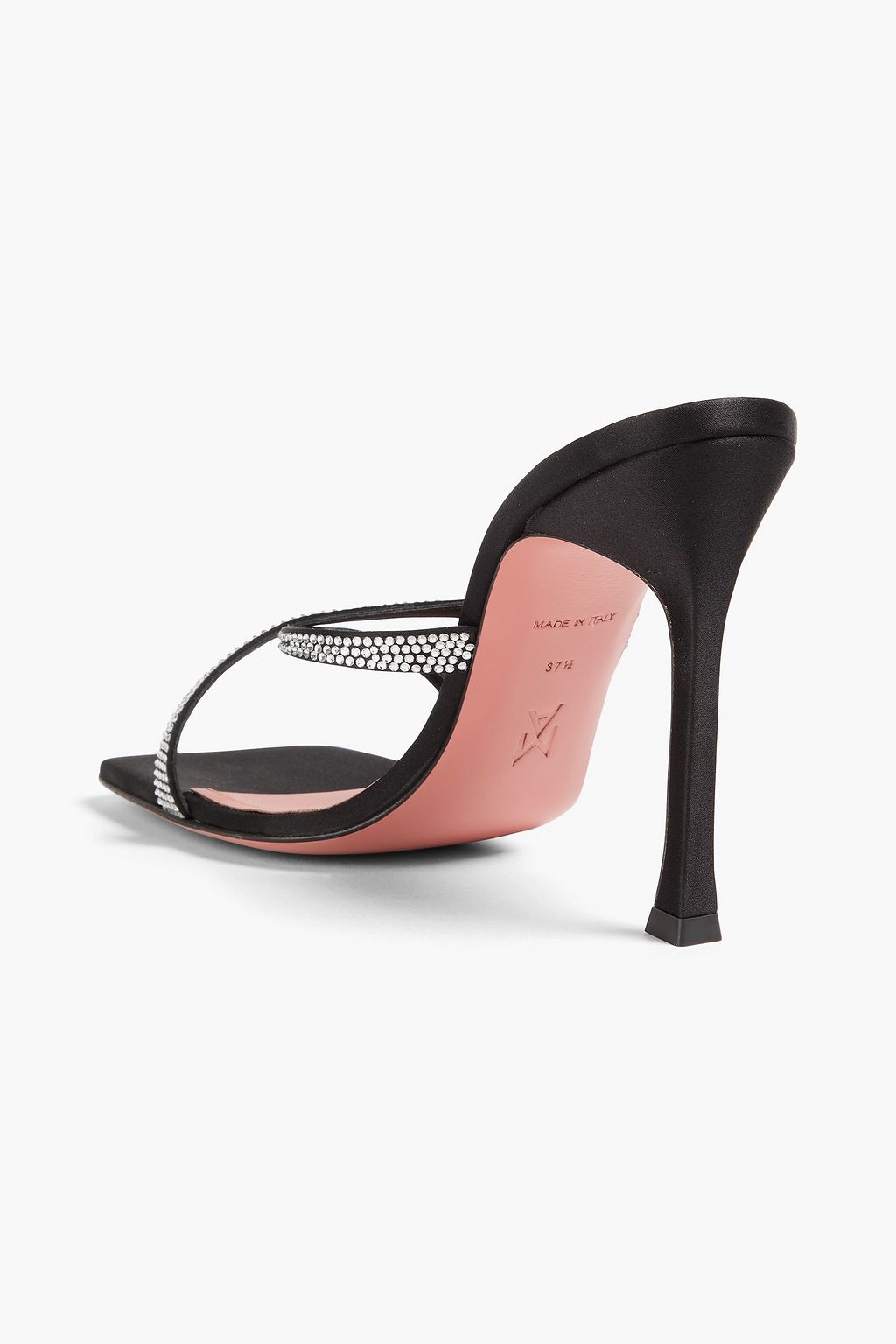 AMINA MUADDI Adriana crystal-embellished satin mules