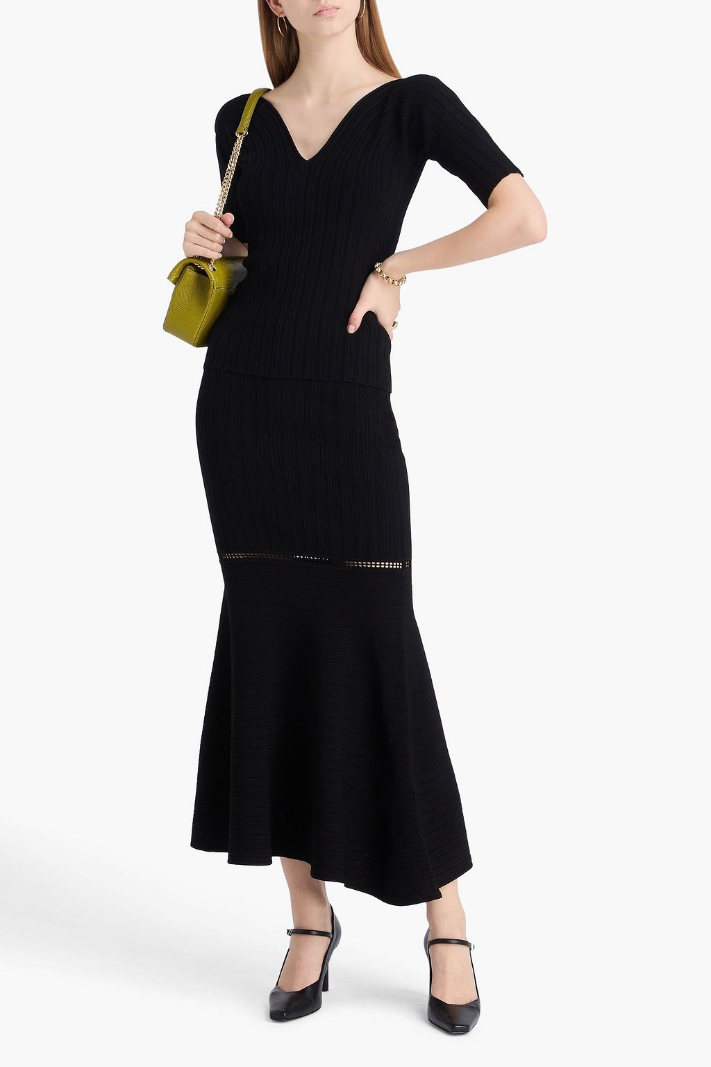 VICTORIA BECKHAM Ribbed-knit top