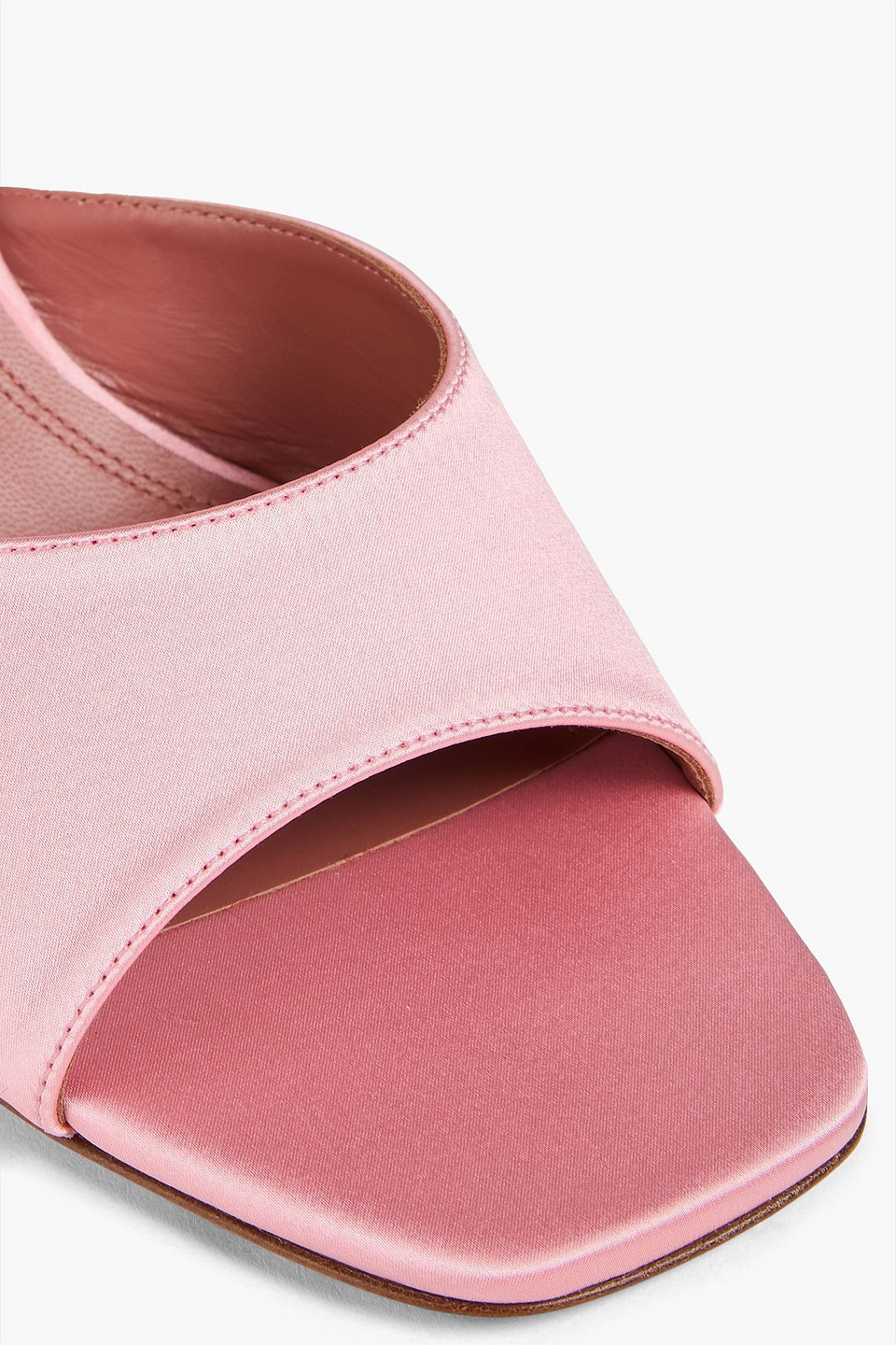 Amina Muaddi Lupita Satin Mules In Pink