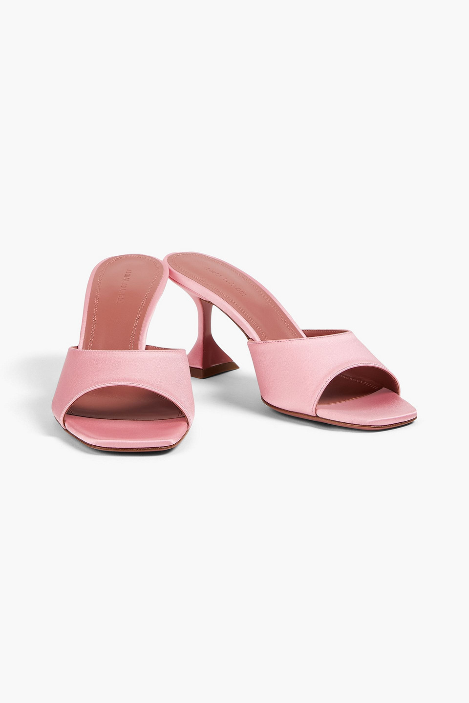 Amina Muaddi Lupita Satin Mules In Pink