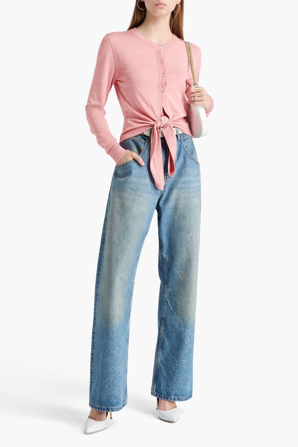 DOLCE&GABBANA Tie-front silk cardigan | THE OUTNET