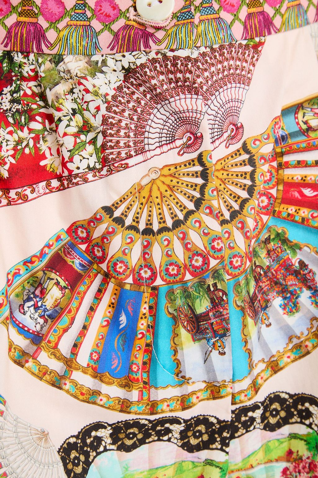 DOLCE&GABBANA شورت من قطن بوبلين بطبعات