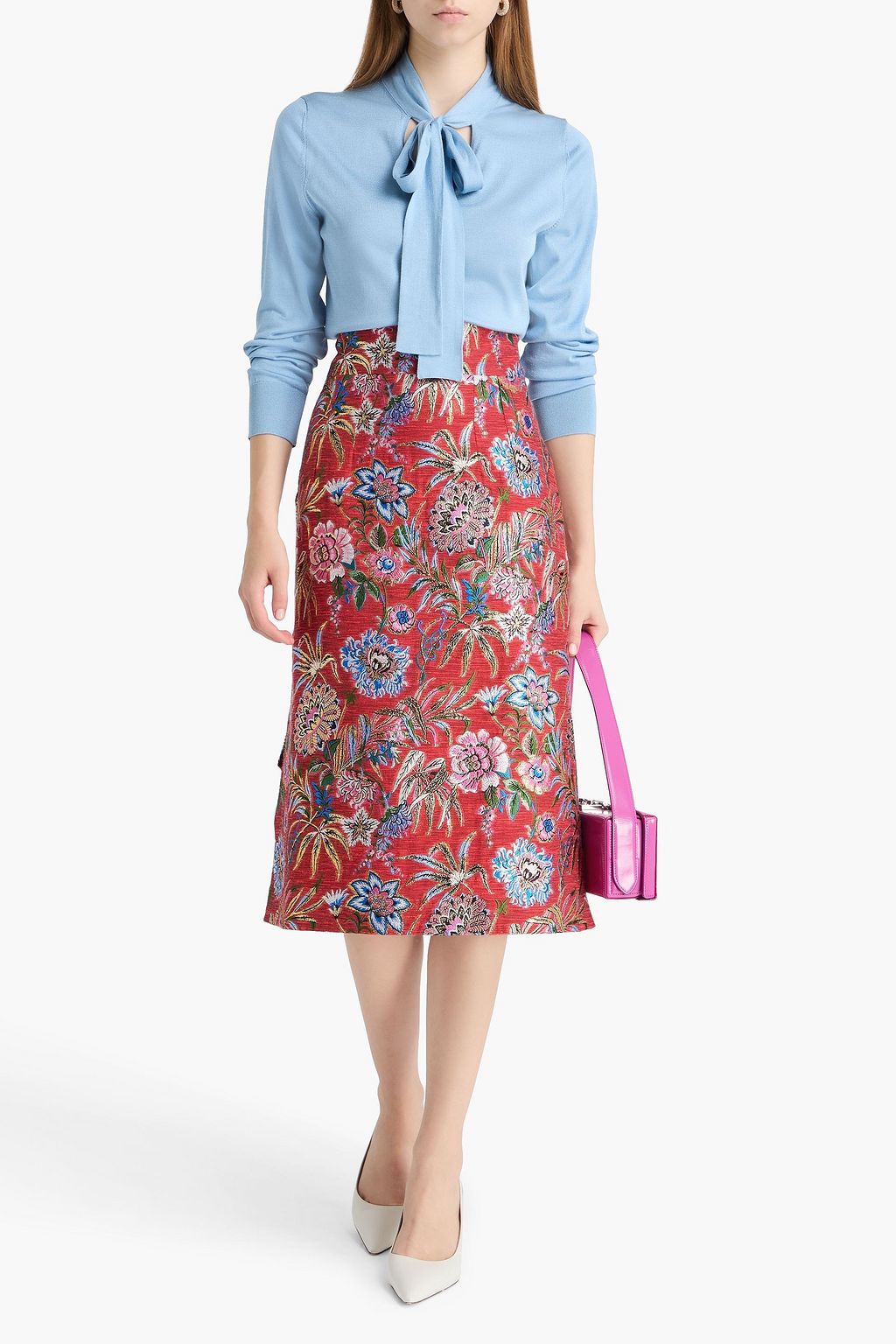 DOLCE&GABBANA Tie-neck silk sweater
