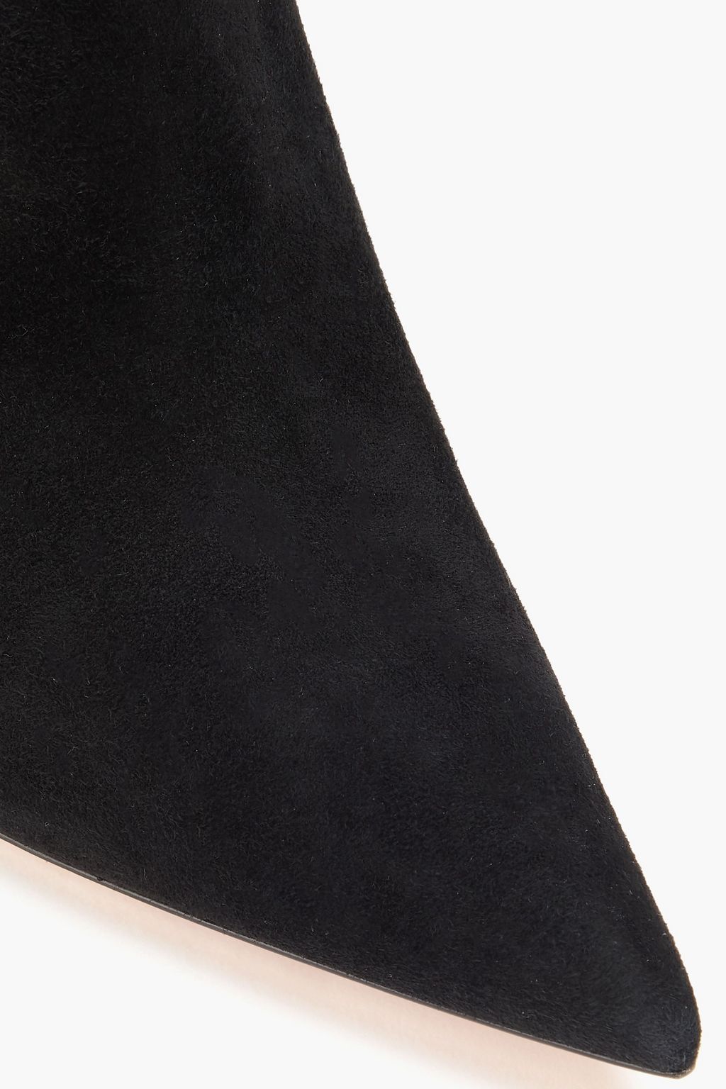 GIANVITO ROSSI بوت بطول الكاحل من الشامواه مزين بالكريستال