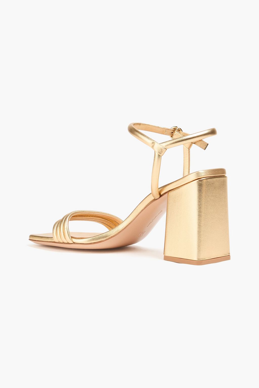 GIANVITO ROSSI Lena 85 metallic leather sandals