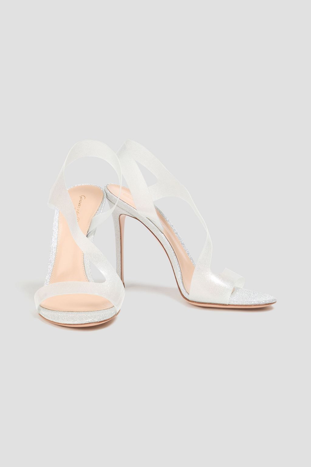 GIANVITO ROSSI Metropolis glittered TPU slingback sandals
