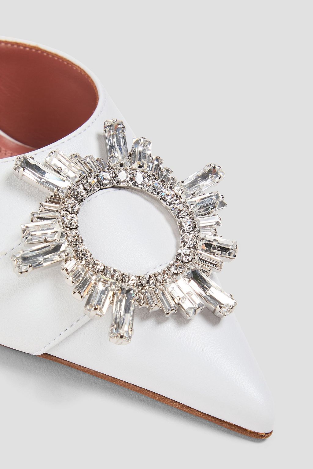 AMINA MUADDI Begum crystal-embellished leather mules