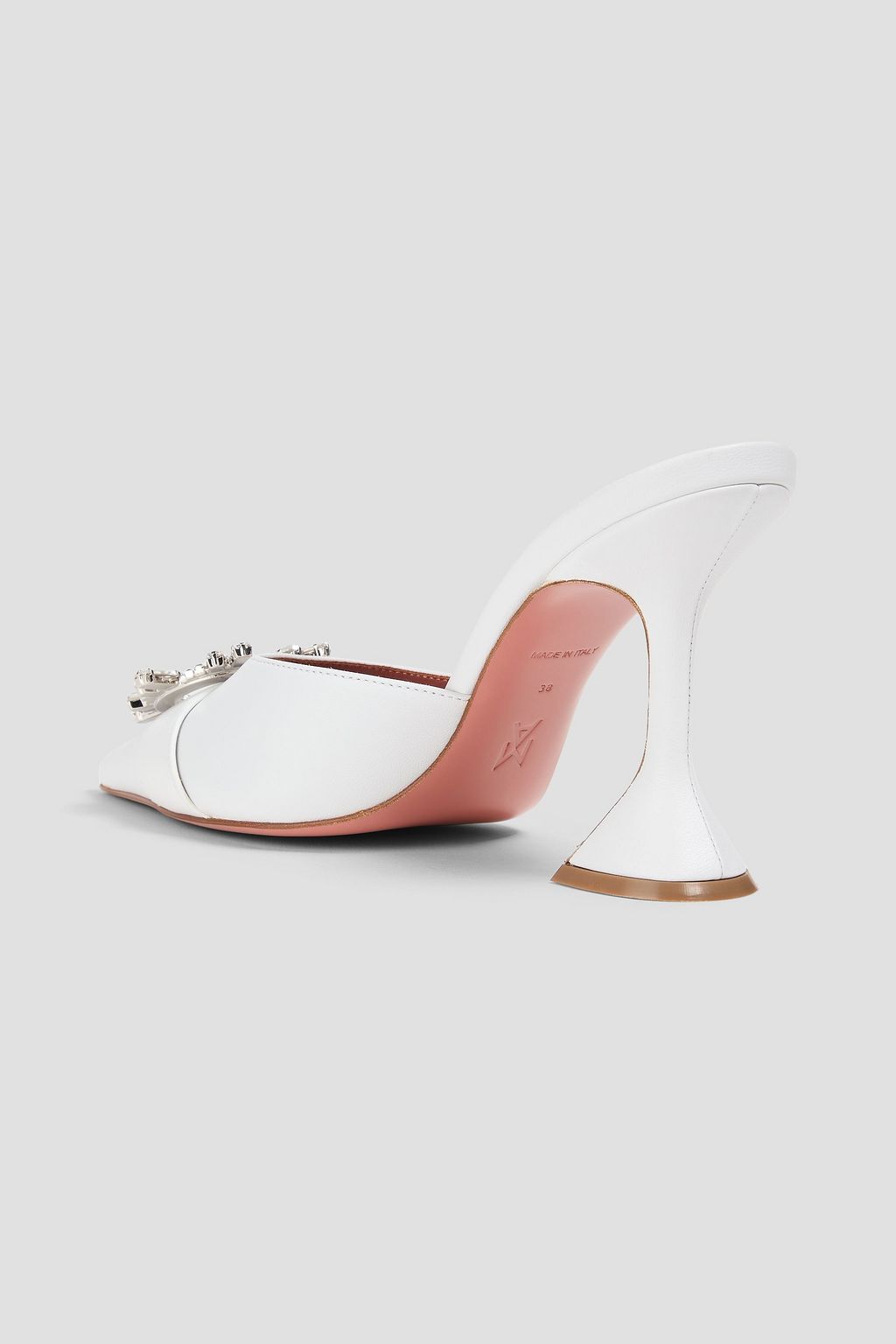 AMINA MUADDI Begum crystal-embellished leather mules