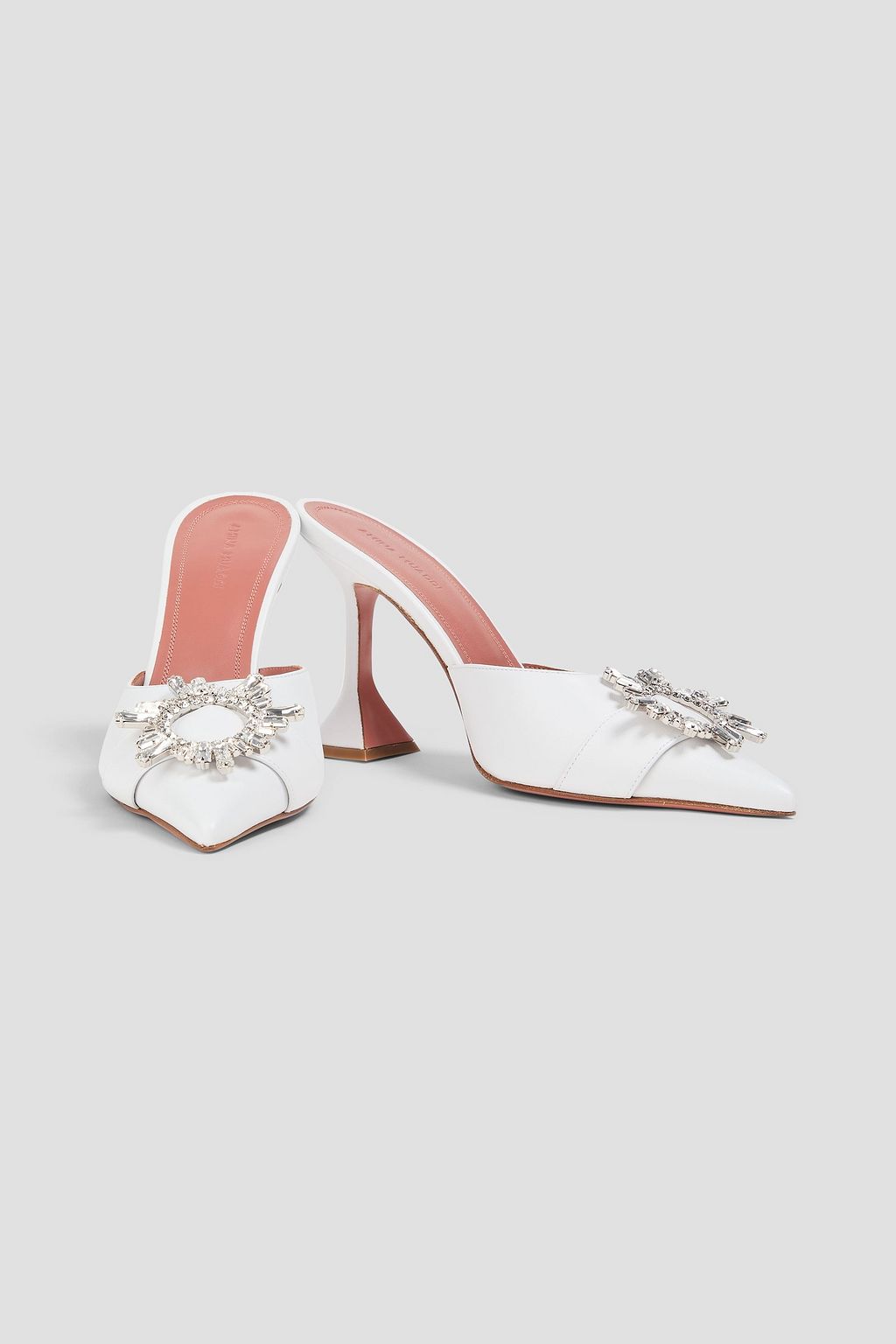 AMINA MUADDI Begum crystal-embellished leather mules