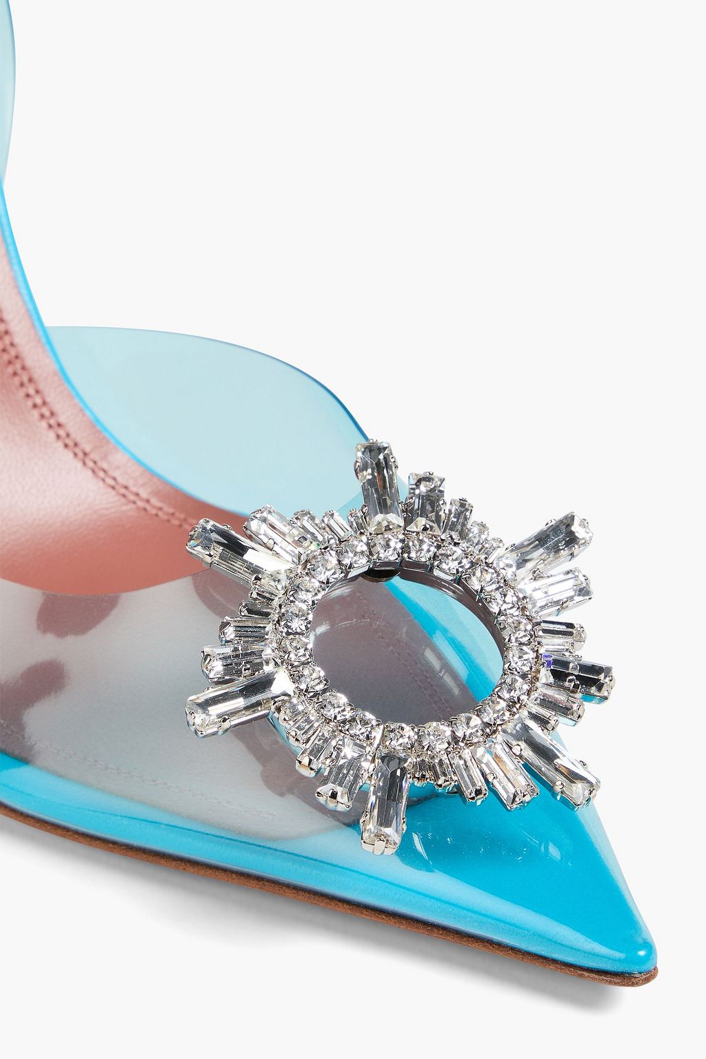 AMINA MUADDI Begum crystal-embellished PVC slingback pumps