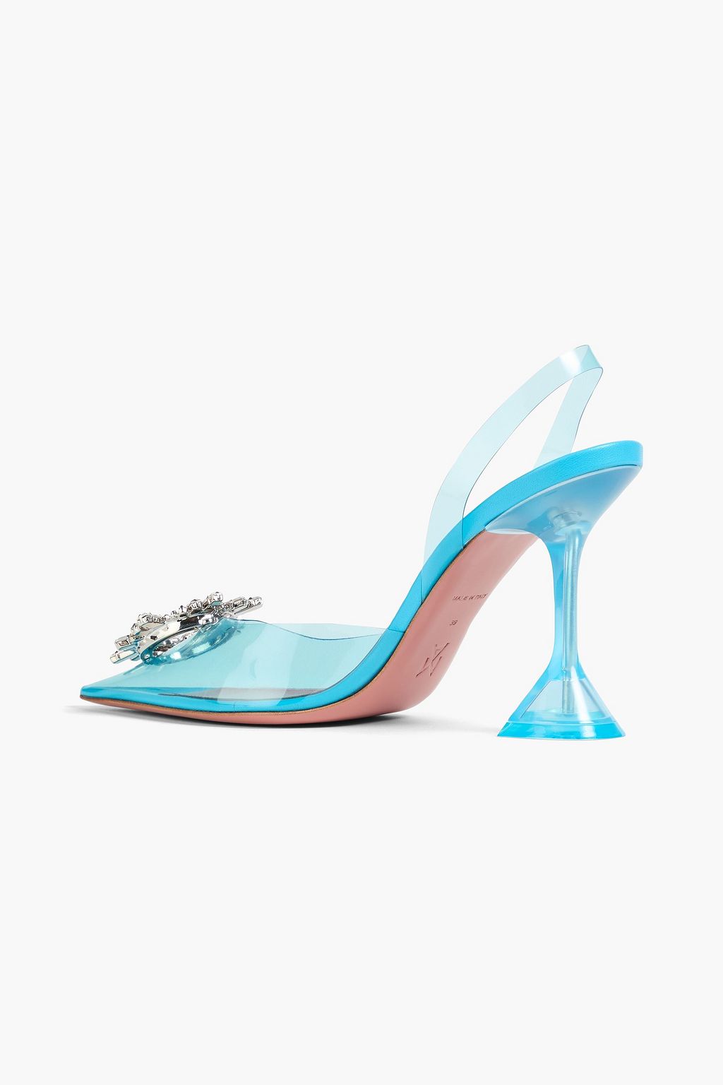 AMINA MUADDI Begum crystal-embellished PVC slingback pumps