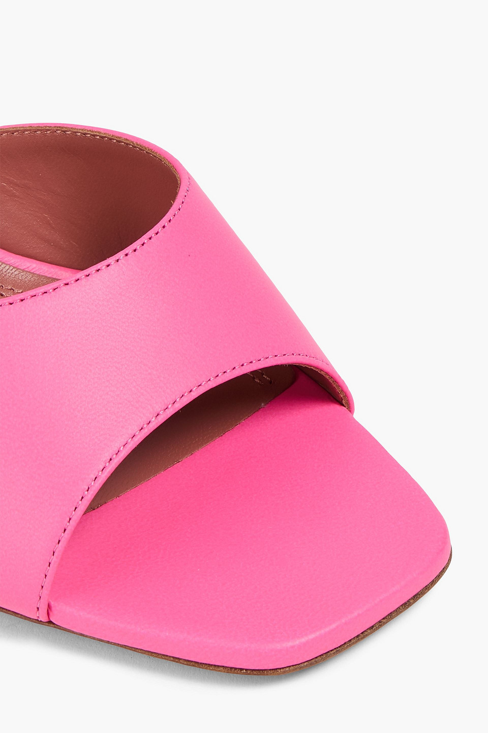 Amina Muaddi Lupita Leather Mules In Multi