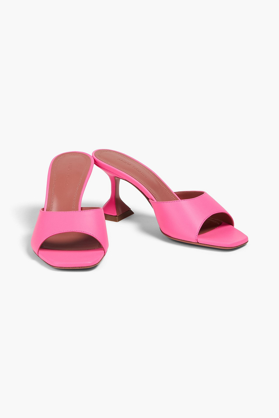 Amina Muaddi Lupita Leather Mules In Multi