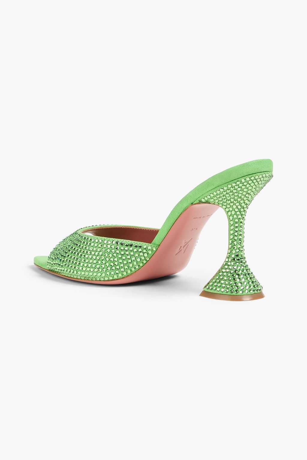 AMINA MUADDI حذاء ميول "كارولين" من جلد السويد مزيّن بالكريستال