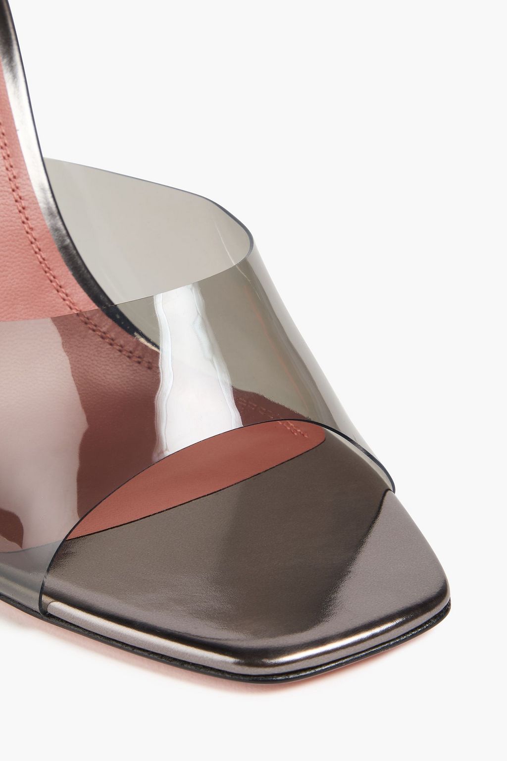 AMINA MUADDI حذاء ميول "لوبيتا" بكعب ويدج من مادة بولي فينيل كلوريد