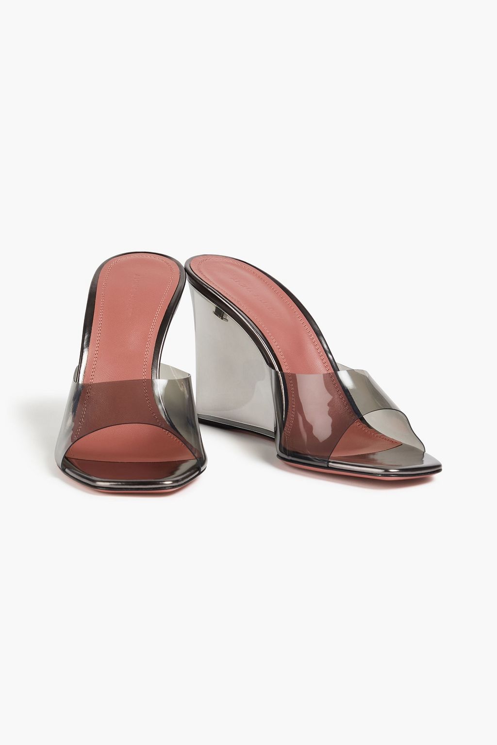 AMINA MUADDI حذاء ميول "لوبيتا" بكعب ويدج من مادة بولي فينيل كلوريد