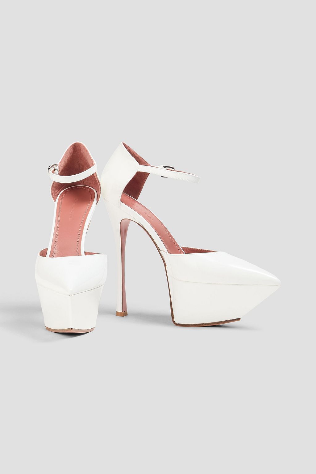 AMINA MUADDI Angelica patent-leather platform pumps
