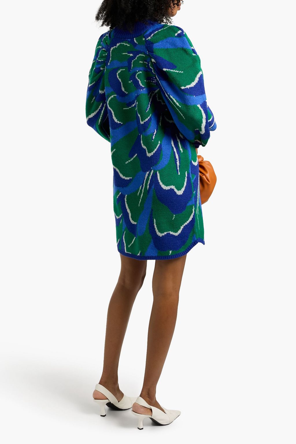 FARM RIO Jacquard-knit mini dress