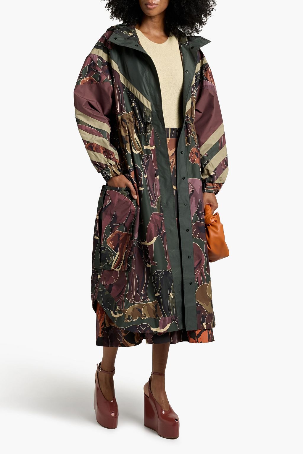 FARM RIO Printed shell raincoat