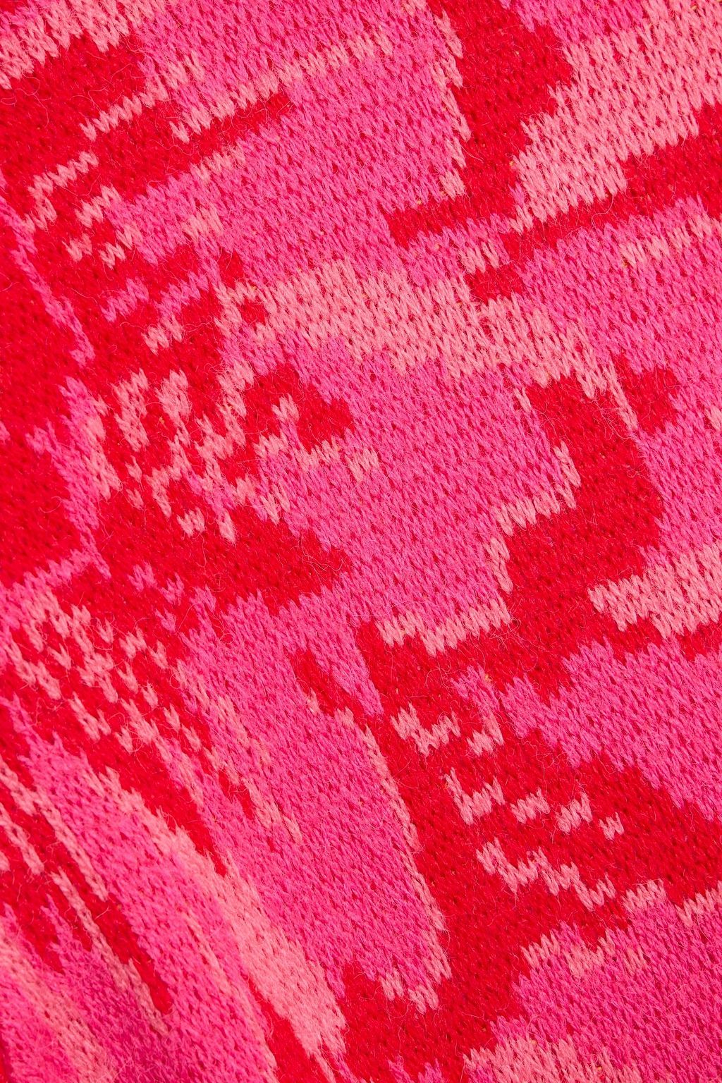 FARM RIO Jacquard-knit mini dress