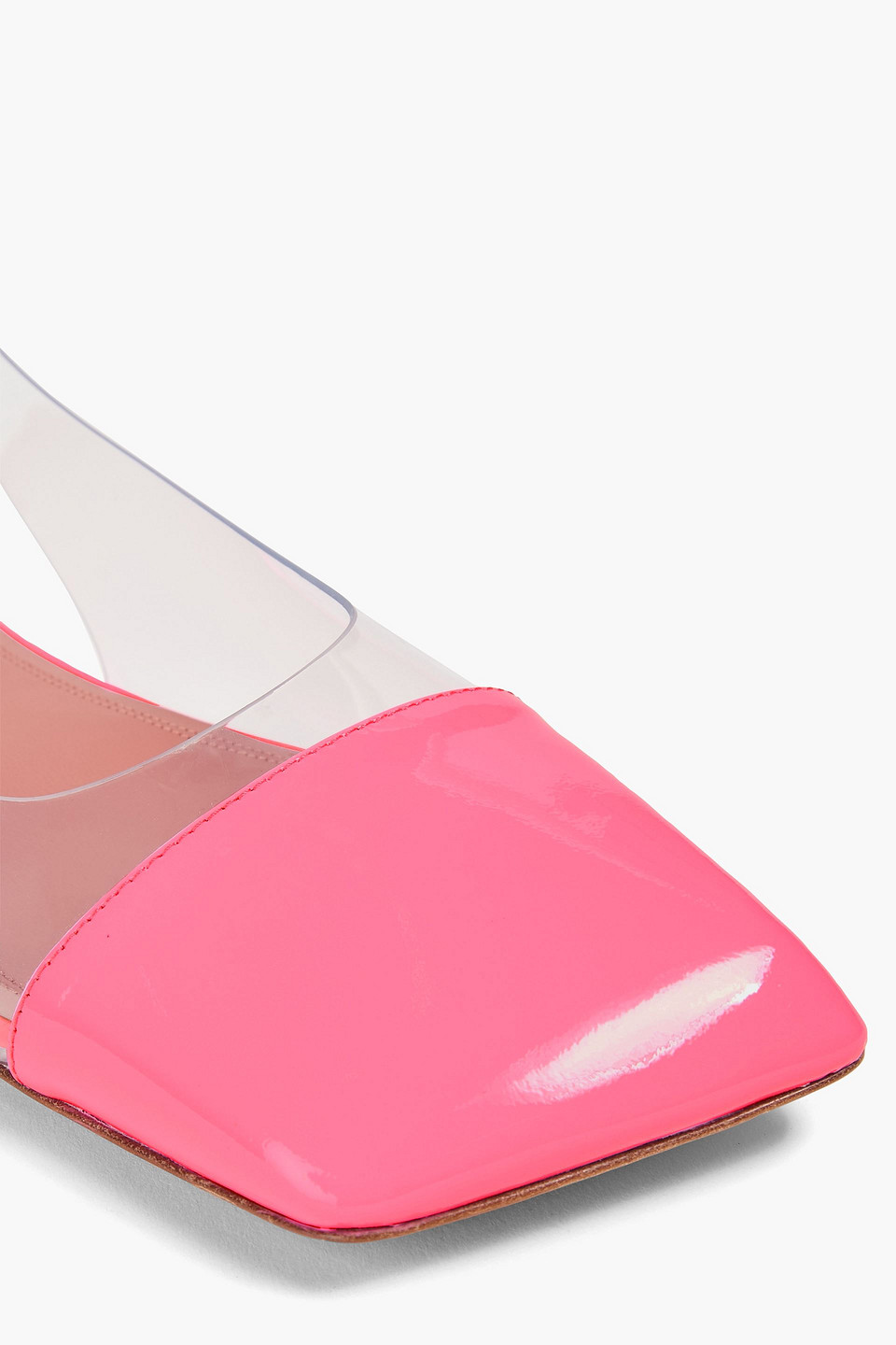 AMINA MUADDI ANE PVC AND LEATHER FLATS