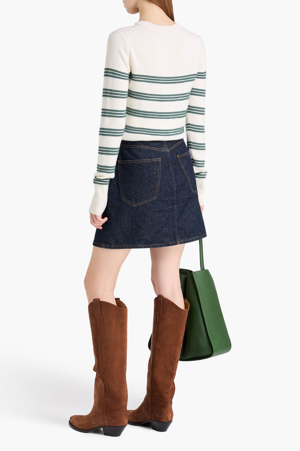  Veronica Beard - Pullover „zareen“ Aus Merinowolle Mit Streifen - Weiß - S 