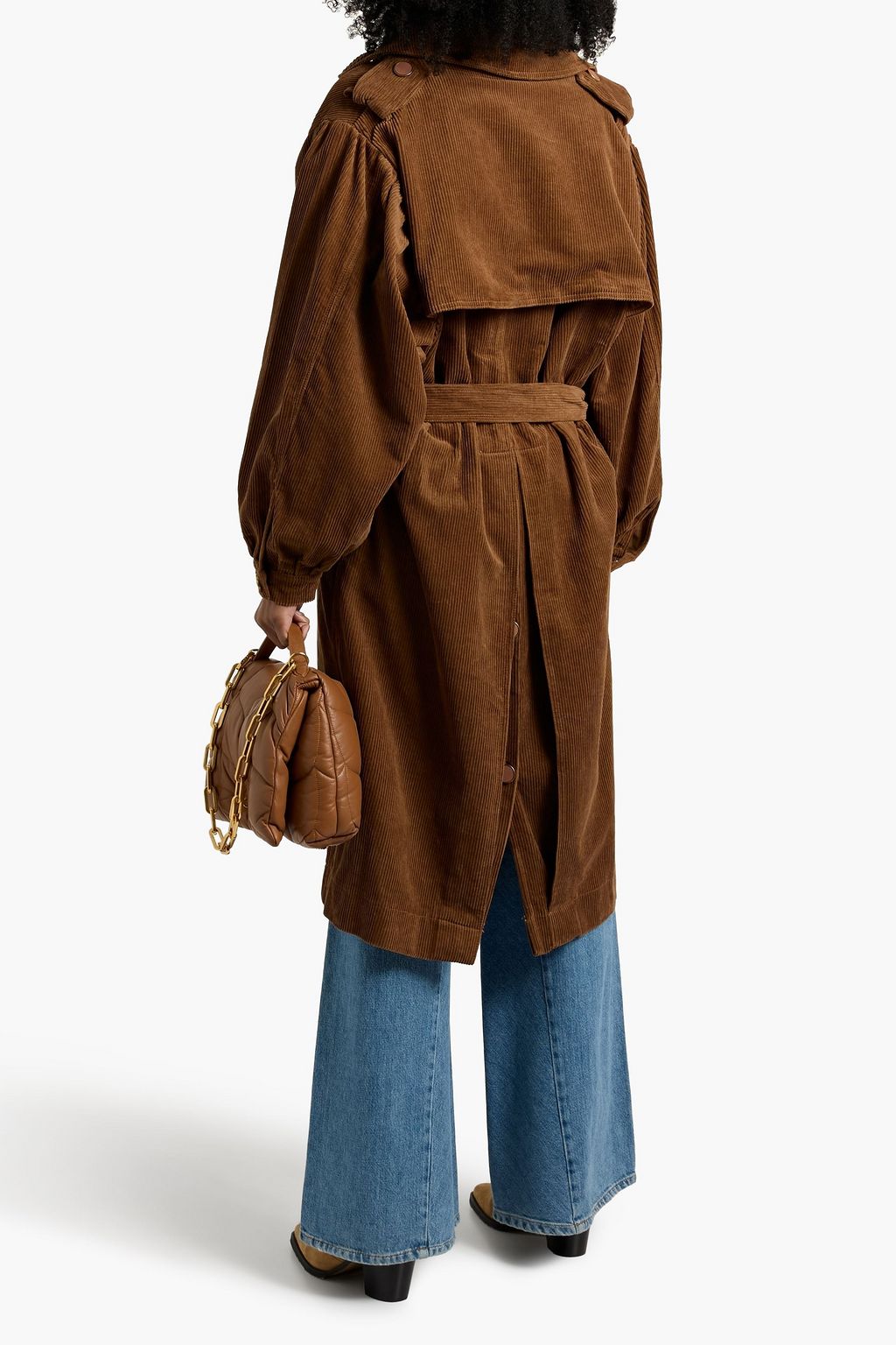 FARM RIO Cotton-corduroy trench coat