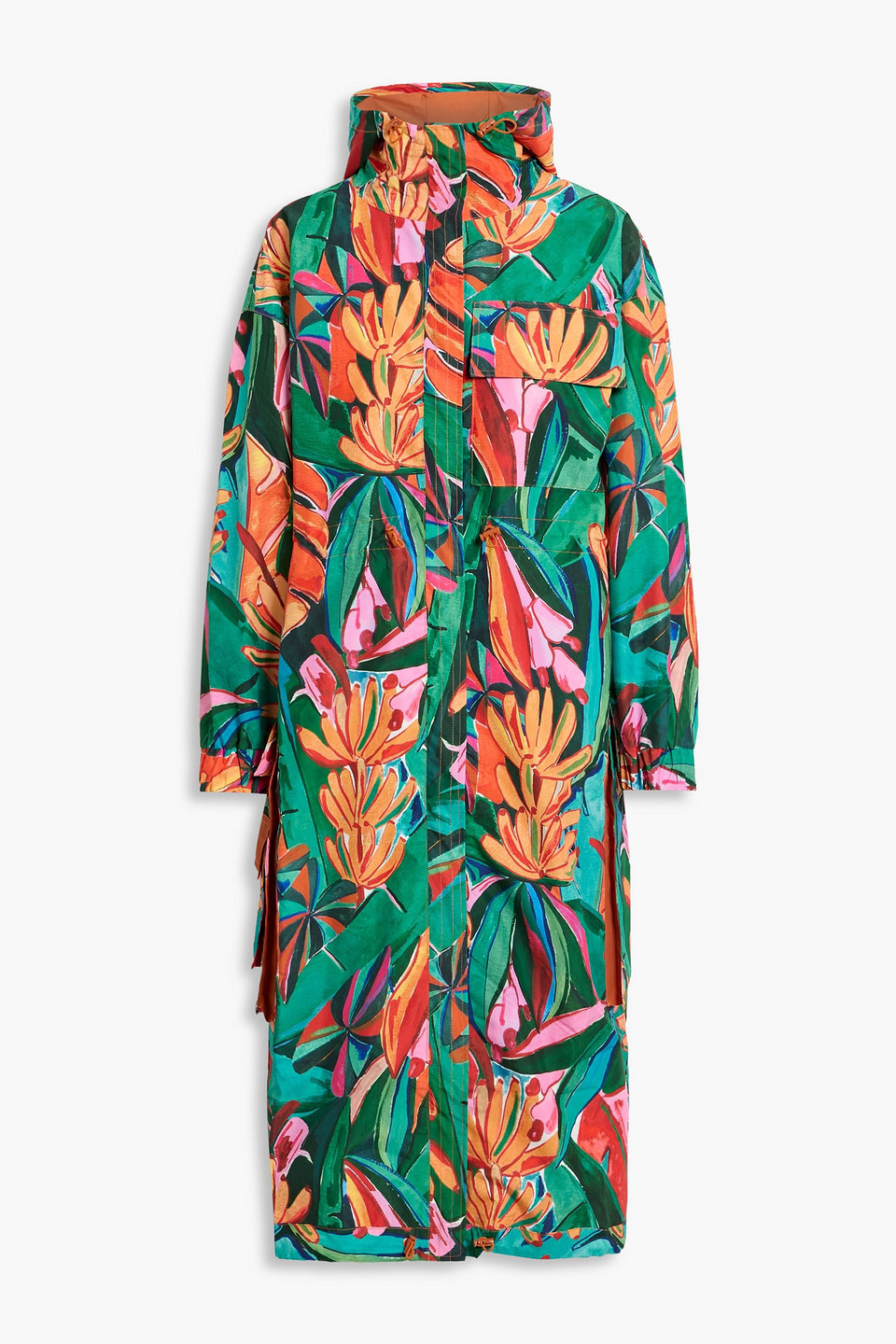 Farm Rio Printed Shell Raincoat In Multi