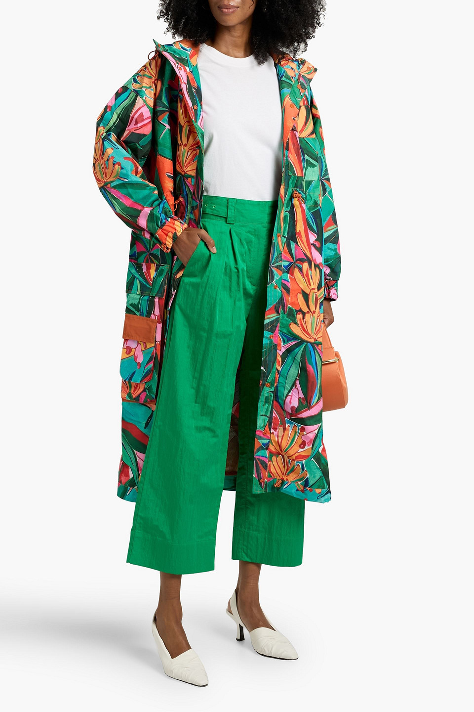 Farm Rio Printed Shell Raincoat In Multi