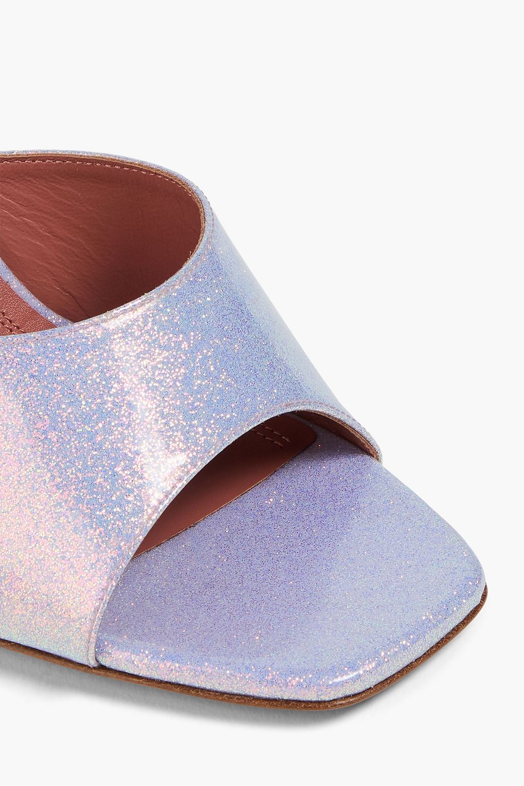 AMINA MUADDI حذاء ميول "لوبيتا" من نسيج محبوك بلون متقزّح