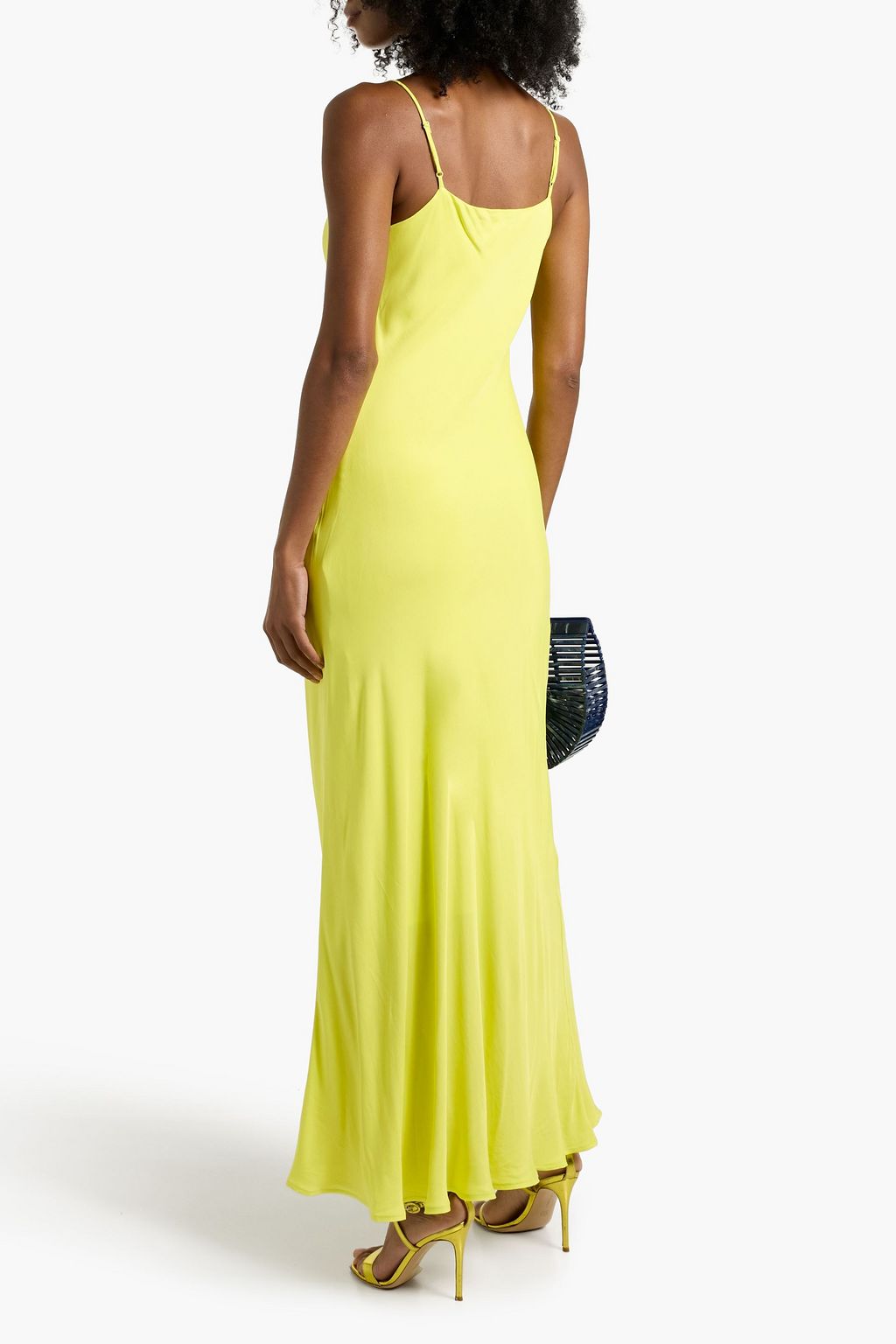 FARM RIO Crepe de chine maxi slip dress