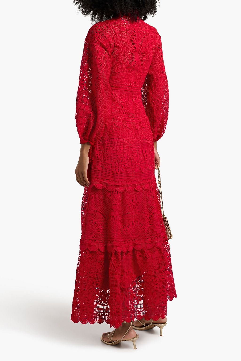 FARM RIO Guipure lace maxi dress