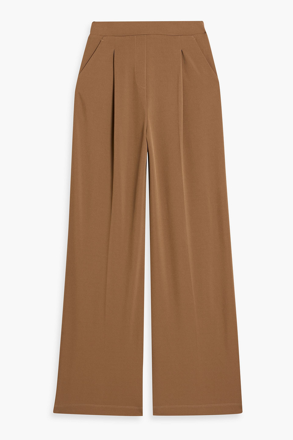Max Mara Euclid Jersey Wide-leg Pants In Brown