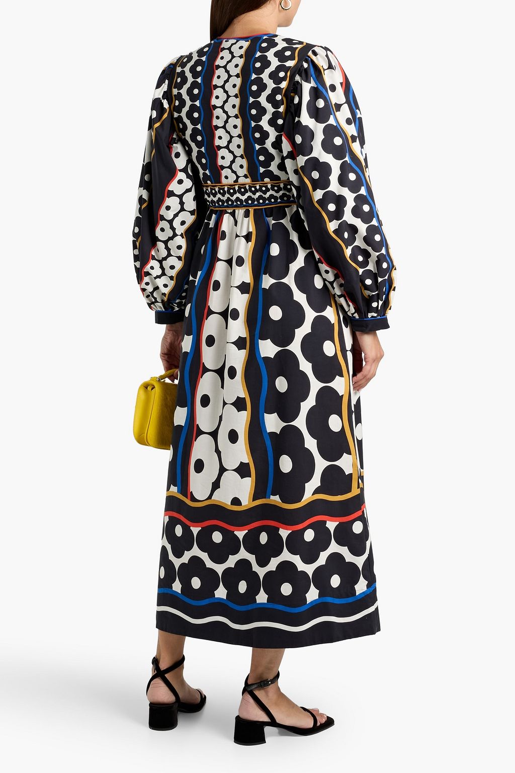 FARM RIO Printed cotton midi dress