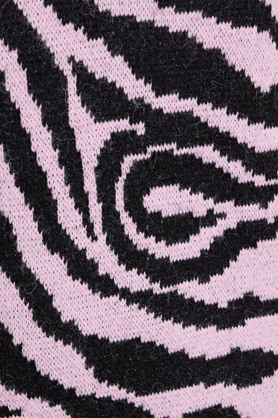 Farm Rio Zebra-print Jacquard-knit Sweater In Black