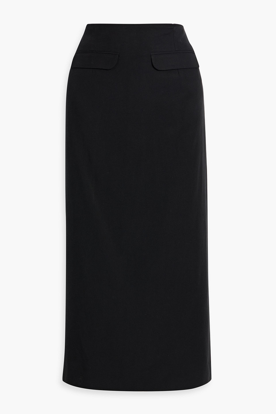 Farm Rio Cotton And Lyocell-blend Canvas Midi Skirt In Black