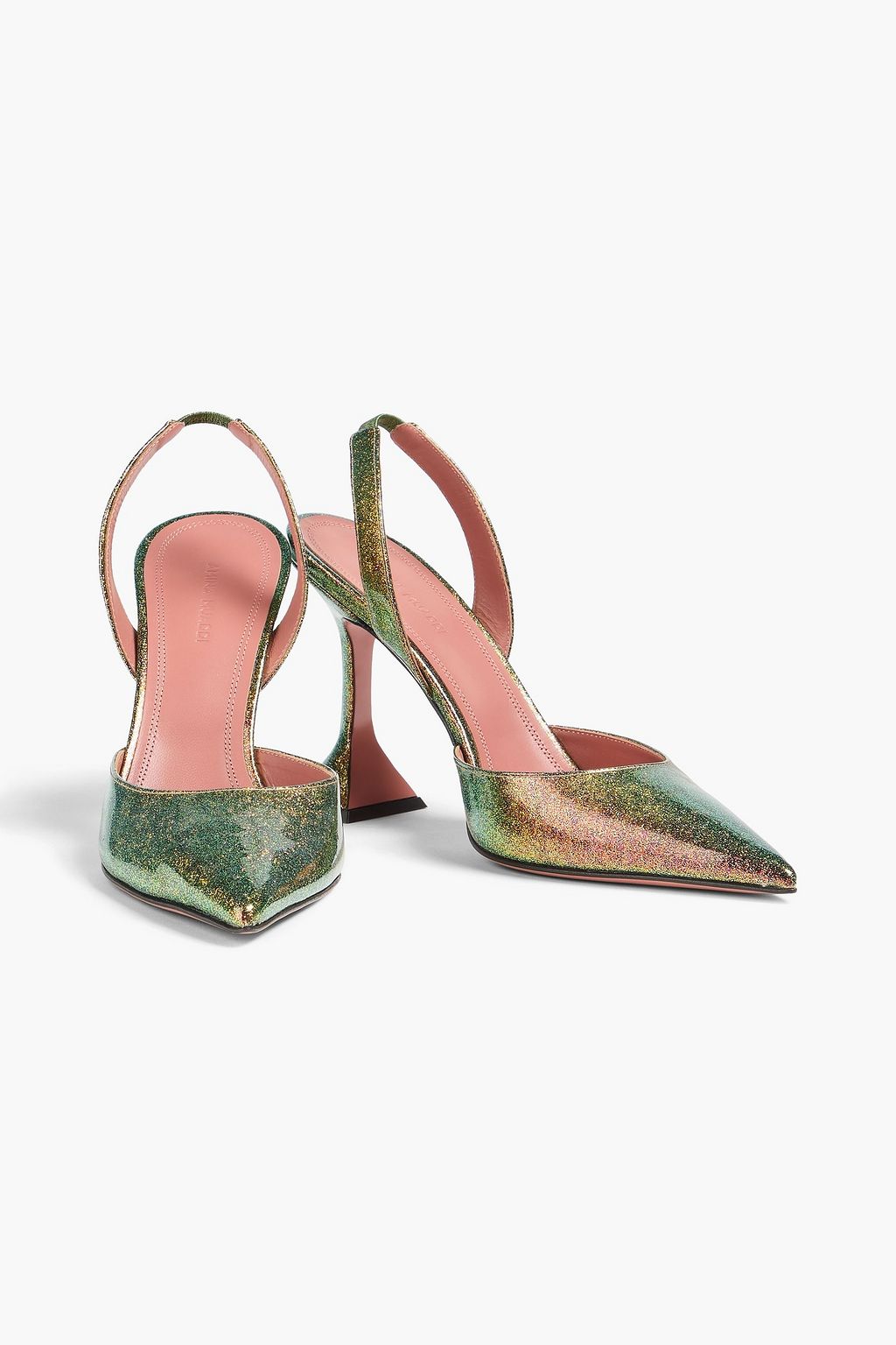 AMINA MUADDI Holli iridescent slingback pumps