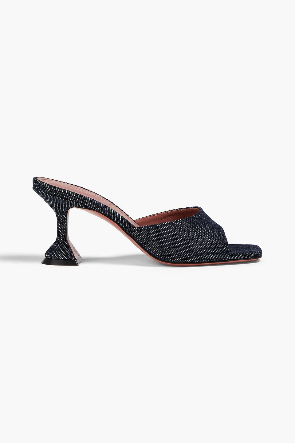 Amina Muaddi Lupita Denim Mules In Blue