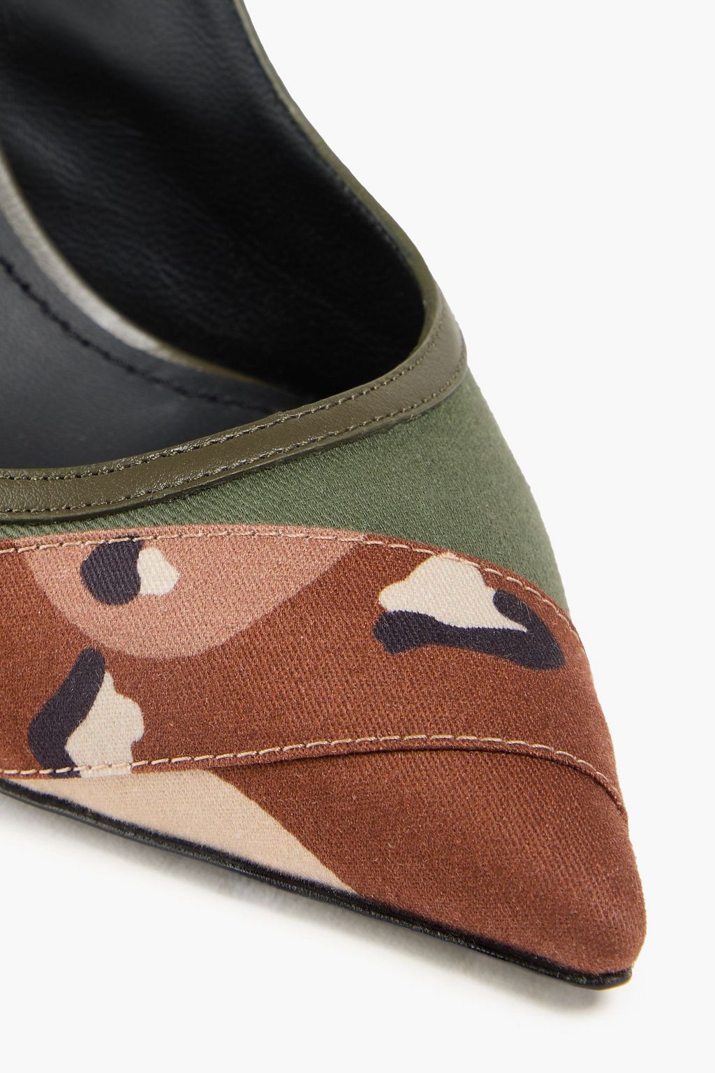 DOLCE&GABBANA Printed twill slingback pumps
